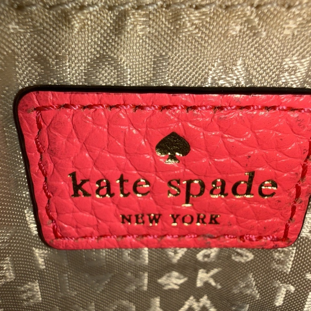 Kate Spade Bay Street Sandra Crossbody - Coral Pink Perforated Leather - Picture 6 of 8
